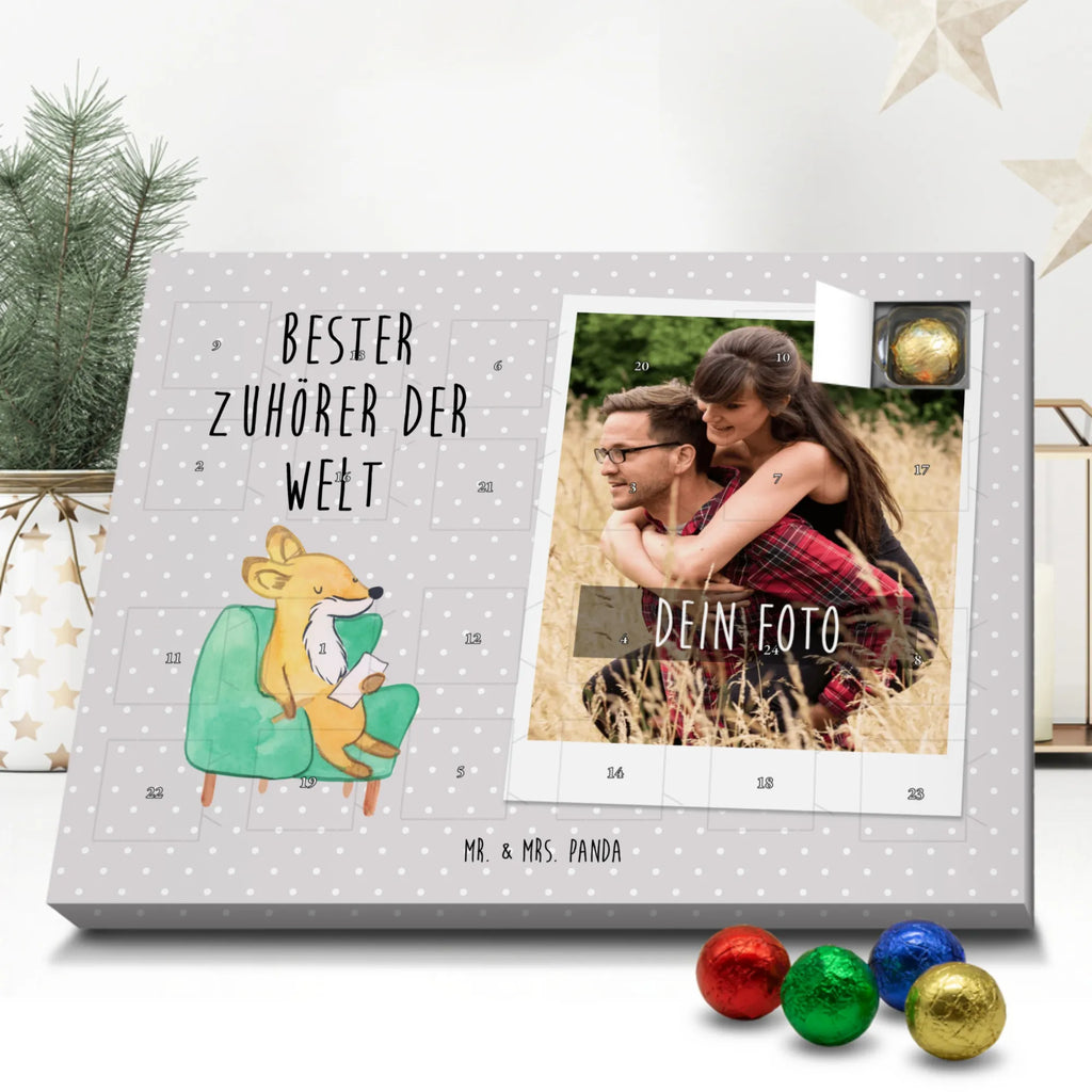 Personalisierter Schoko Foto Adventskalender Fuchs Bester Zuhörer der Welt Personalisierter Schoko Foto Adventskalender, für, Dankeschön, Geschenk, Schenken, Geburtstag, Geburtstagsgeschenk, Geschenkidee, Danke, Bedanken, Mitbringsel, Freude machen, Geschenktipp, Zuhörer, Freund, Freundin, offenes Ohr, Hilfsbereit, Hilfe