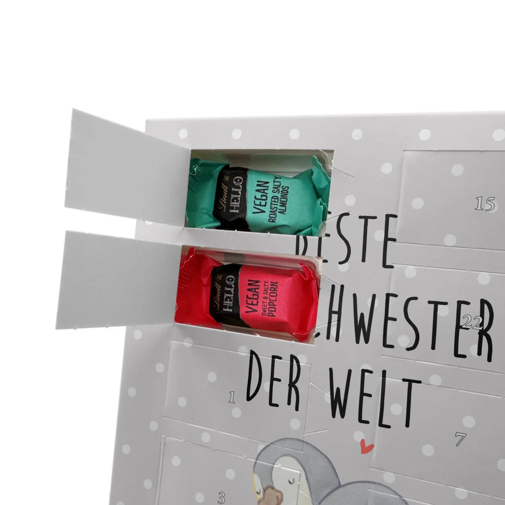 Personalisierter veganer Foto Adventskalender Pinguin Beste Halbschwester der Welt Personalisierter veganer Foto Adventskalender, für, Dankeschön, Geschenk, Schenken, Geburtstag, Geburtstagsgeschenk, Geschenkidee, Danke, Bedanken, Mitbringsel, Freude machen, Geschenktipp, Halbschwester, Stiefschwester, Stiefgeschwister, Schwestern, Schwester, Geschwister, Schwesterherz, Sister, Familie, Kleinigkeit, Beste, Tochter, Liebe, Kinder