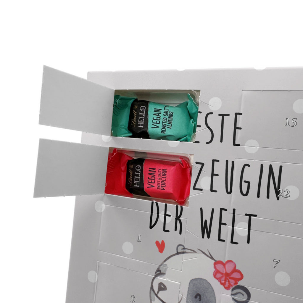 Personalisierter veganer Foto Adventskalender Panda Beste Trauzeugin der Welt Personalisierter veganer Adventskalender, für, Dankeschön, Geschenk, Schenken, Geburtstag, Geburtstagsgeschenk, Geschenkidee, Danke, Bedanken, Mitbringsel, Freude machen, Geschenktipp, Trauzeugin, Trauhzeugin, Freundin, Hochzeit, Heirat, JGA, Trauung, Kirche, Standesamt, Braut