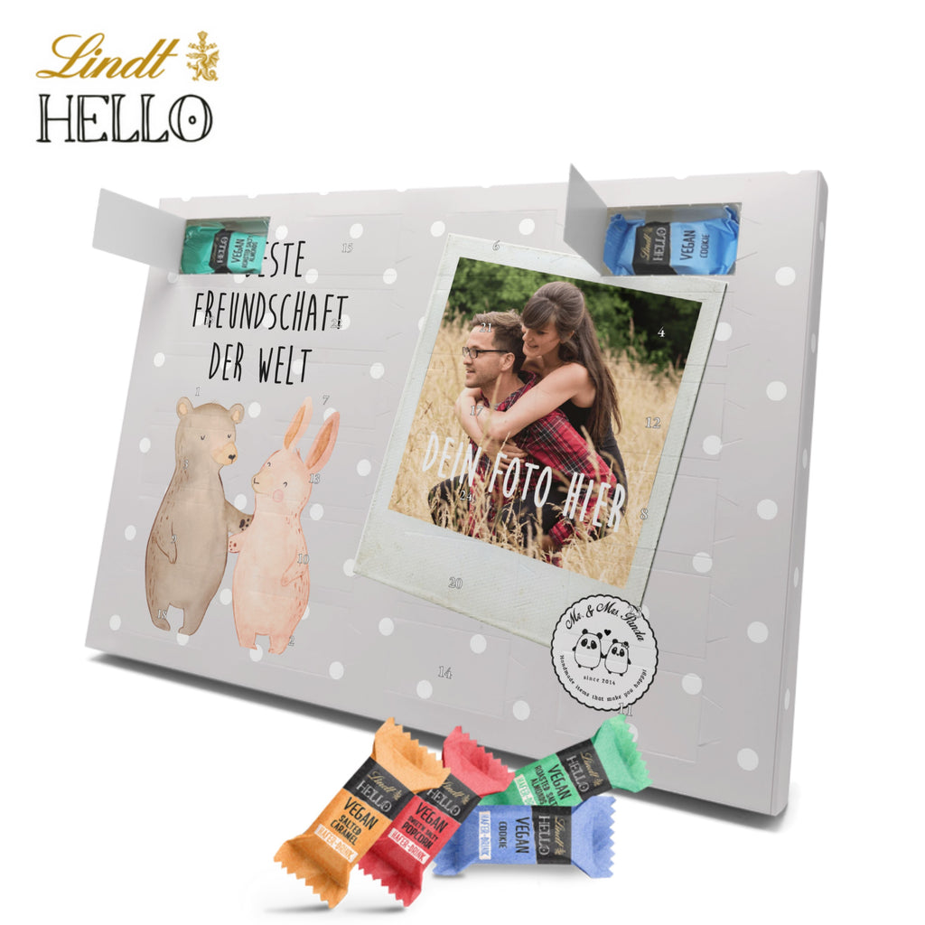 Personalisierter veganer Foto Adventskalender Hase Beste Freundschaft der Welt Personalisierter veganer Adventskalender, für, Dankeschön, Geschenk, Schenken, Geburtstag, Geburtstagsgeschenk, Geschenkidee, Danke, Bedanken, Mitbringsel, Freude machen, Geschenktipp, Freundschaft, Freunde, Freunde fürs Leben, best friends, Freundin, Freund, Clique, Kumpel, bae, bff