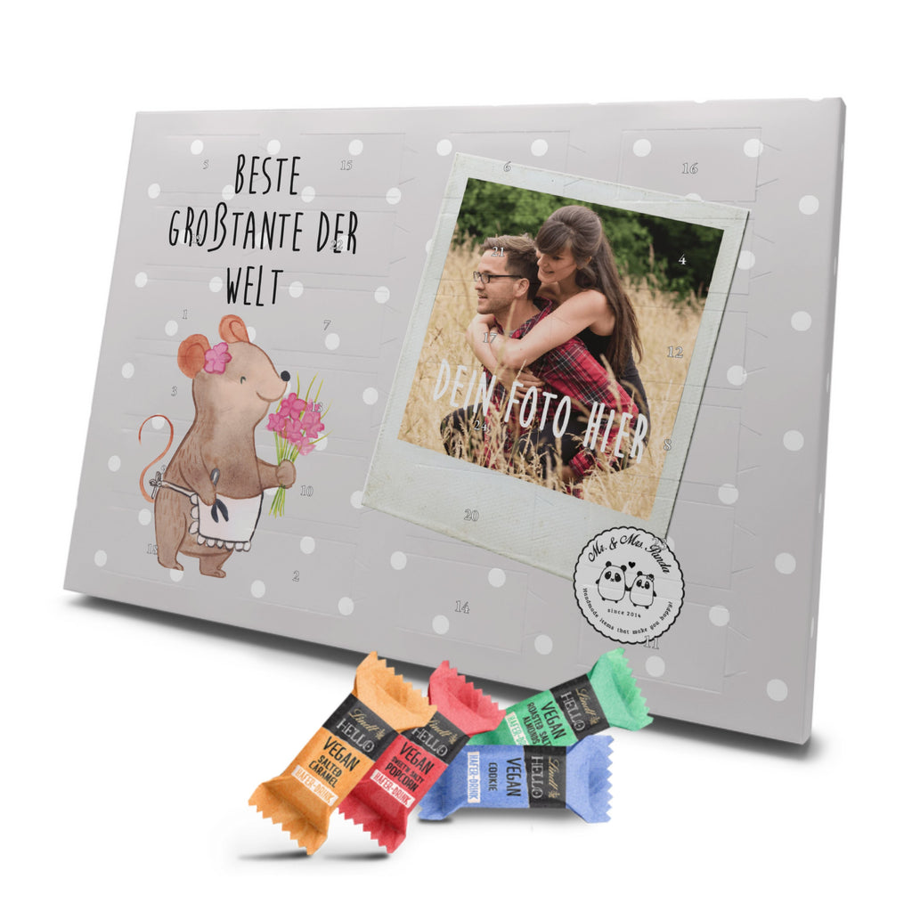 Personalisierter veganer Foto Adventskalender Maus Beste Großtante der Welt Personalisierter veganer Adventskalender, für, Dankeschön, Geschenk, Schenken, Geburtstag, Geburtstagsgeschenk, Geschenkidee, Danke, Bedanken, Mitbringsel, Freude machen, Geschenktipp, Großtante, Grosstante, Tante, Lieblingstante, Familie, Schwester, Tanten, Kleinigkeit, Beste, Nichte, Neffe, Groß