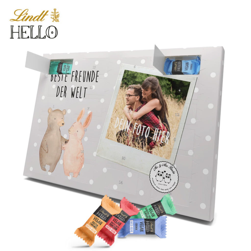 Personalisierter veganer Foto Adventskalender Hase Beste Freunde der Welt Personalisierter veganer Adventskalender, für, Dankeschön, Geschenk, Schenken, Geburtstag, Geburtstagsgeschenk, Geschenkidee, Danke, Bedanken, Mitbringsel, Freude machen, Geschenktipp, Freunde, best friends, Freundschaft, Freundin, Freund, Clique, Kumpel, bae, bff