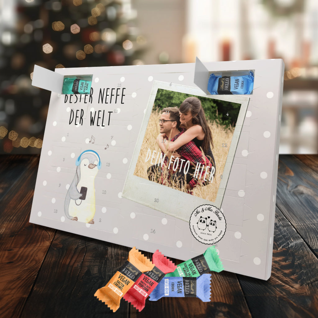 Personalisierter veganer Foto Adventskalender Pinguin Bester Neffe der Welt Personalisierter veganer Adventskalender, für, Dankeschön, Geschenk, Schenken, Geburtstag, Geburtstagsgeschenk, Geschenkidee, Danke, Bedanken, Mitbringsel, Freude machen, Geschenktipp, Neffe, Onkel, Tante, Patentante, Patentonkel, Patenkind, Taufe, Sohn der Schwester, Sohn des Bruders, Bester