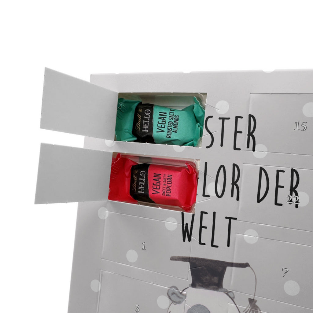 Personalisierter veganer Foto Adventskalender Panda Bester Bachelor der Welt Personalisierter veganer Adventskalender, für, Dankeschön, Geschenk, Schenken, Geburtstag, Geburtstagsgeschenk, Geschenkidee, Danke, Bedanken, Mitbringsel, Freude machen, Geschenktipp, Bachelor, Student, Studium, Sohn, Spaß, Musterschüler, lustig, Studienabschluss, witzig, Universität, Abschluss, Alumni, Uni, Studenten, Hochschule