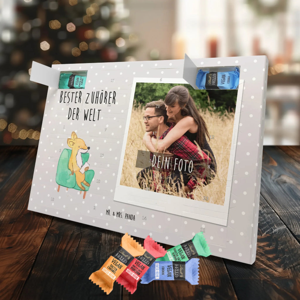 Personalisierter veganer Foto Adventskalender Fuchs Bester Zuhörer der Welt Personalisierter veganer Foto Adventskalender, für, Dankeschön, Geschenk, Schenken, Geburtstag, Geburtstagsgeschenk, Geschenkidee, Danke, Bedanken, Mitbringsel, Freude machen, Geschenktipp, Zuhörer, Freund, Freundin, offenes Ohr, Hilfsbereit, Hilfe