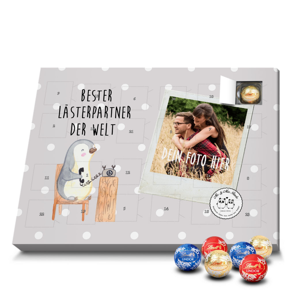 Personalisierter Kugel Markenschokolade Foto Adventskalender Pinguin Bester Lästerpartner der Welt Personalisierter Kugel Markenschokolade Adventskalender, für, Dankeschön, Geschenk, Schenken, Geburtstag, Geburtstagsgeschenk, Geschenkidee, Danke, Bedanken, Mitbringsel, Freude machen, Geschenktipp, Lästerpartner, Lesterpartner, lestern, Lästerschwester, Lästern, beste Freundin, Freundin, Spaß, bff