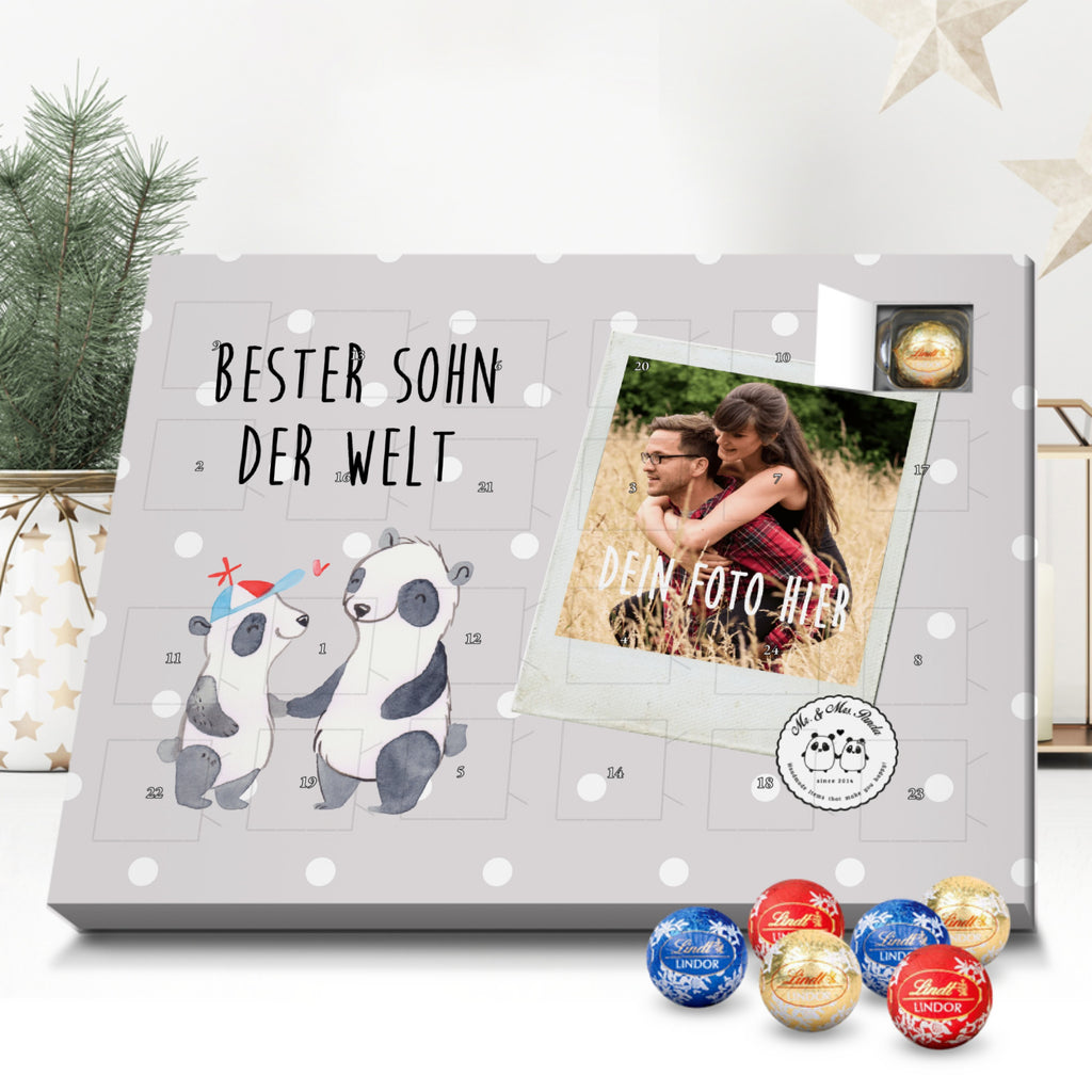 Personalisierter Kugel Markenschokolade Foto Adventskalender Panda Bester Sohn der Welt Personalisierter Kugel Markenschokolade Adventskalender, für, Dankeschön, Geschenk, Schenken, Geburtstag, Geburtstagsgeschenk, Geschenkidee, Danke, Bedanken, Mitbringsel, Freude machen, Geschenktipp, Sohn, Sohnemann, Söhnchen, Bube, Bub, Nachwuchs, Nachkomme, Kind, Familie, Vater, Belohnung