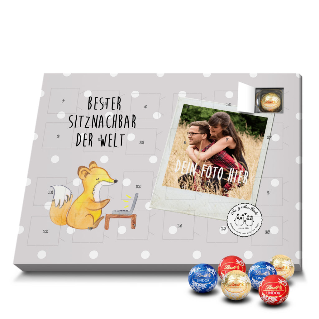 Personalisierter Kugel Markenschokolade Foto Adventskalender Fuchs Bester Sitznachbar der Welt Personalisierter Kugel Markenschokolade Adventskalender, für, Dankeschön, Geschenk, Schenken, Geburtstag, Geburtstagsgeschenk, Geschenkidee, Danke, Bedanken, Mitbringsel, Freude machen, Geschenktipp, Sitznachbar, Stuhlnachbar, Nachbar, Uni, Universität, Seminar, Kommilitone, Tischnachbar, Schule, Mitschüler, Mitstudent, Hochschule