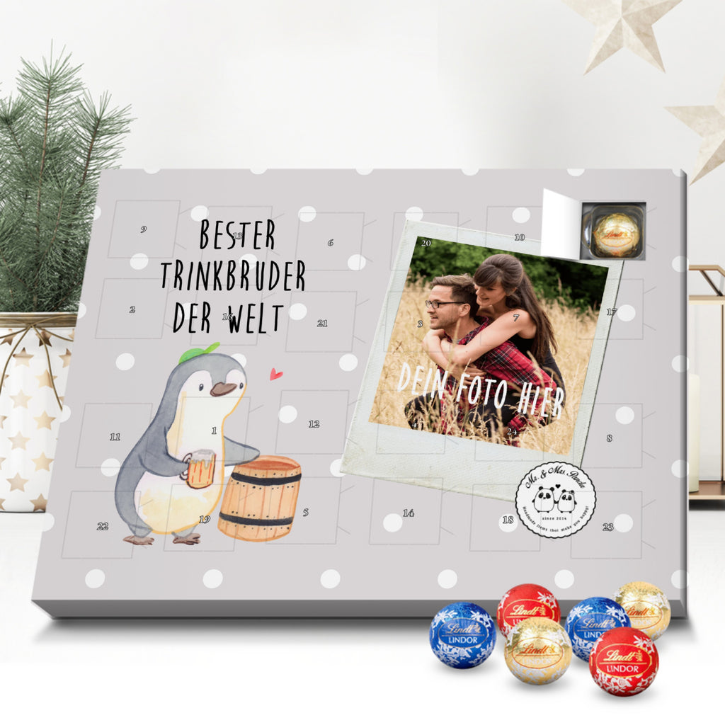 Personalisierter Kugel Markenschokolade Foto Adventskalender Pinguin Bester Trinkbruder der Welt Personalisierter Kugel Markenschokolade Adventskalender, für, Dankeschön, Geschenk, Schenken, Geburtstag, Geburtstagsgeschenk, Geschenkidee, Danke, Bedanken, Mitbringsel, Freude machen, Geschenktipp, Trinkbruder, Trinkkumpel, Kumpel, Saufkumpane, Kumpane, Trinken, Party, Kleinigkeit