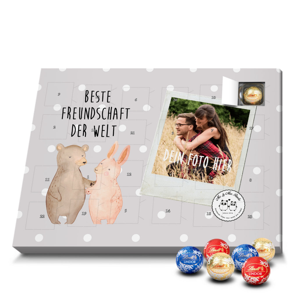 Personalisierter Kugel Markenschokolade Foto Adventskalender Hase Beste Freundschaft der Welt Personalisierter Kugel Markenschokolade Adventskalender, für, Dankeschön, Geschenk, Schenken, Geburtstag, Geburtstagsgeschenk, Geschenkidee, Danke, Bedanken, Mitbringsel, Freude machen, Geschenktipp, Freundschaft, Freunde, Freunde fürs Leben, best friends, Freundin, Freund, Clique, Kumpel, bae, bff