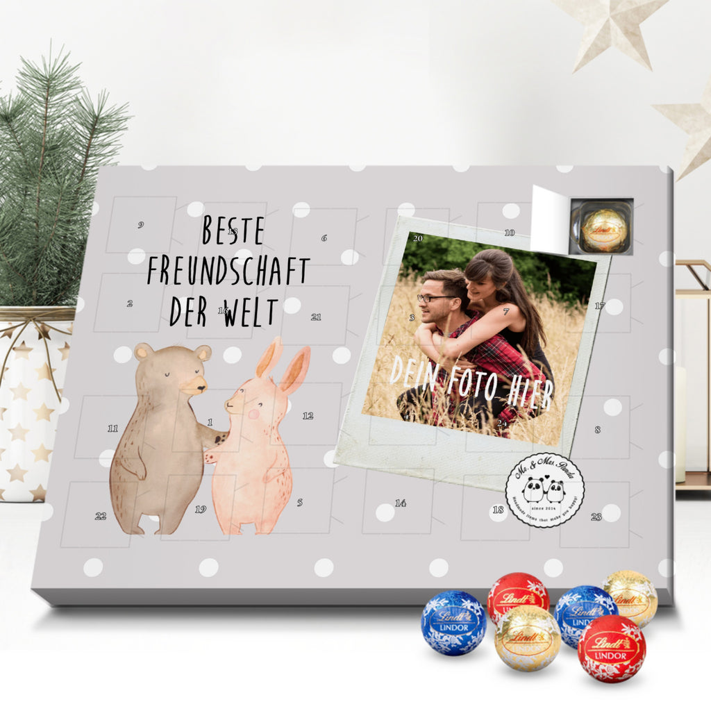 Personalisierter Kugel Markenschokolade Foto Adventskalender Hase Beste Freundschaft der Welt Personalisierter Kugel Markenschokolade Adventskalender, für, Dankeschön, Geschenk, Schenken, Geburtstag, Geburtstagsgeschenk, Geschenkidee, Danke, Bedanken, Mitbringsel, Freude machen, Geschenktipp, Freundschaft, Freunde, Freunde fürs Leben, best friends, Freundin, Freund, Clique, Kumpel, bae, bff