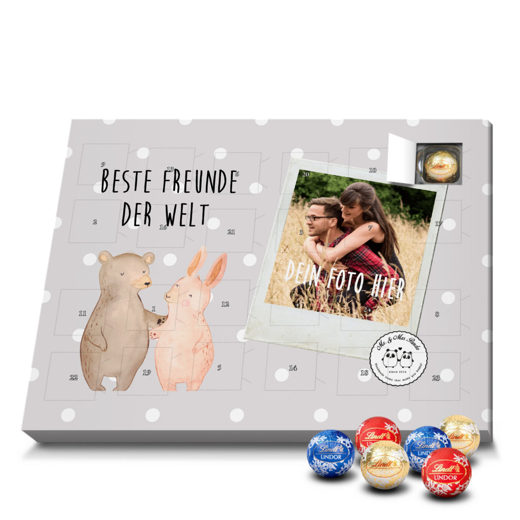 Personalisierter Kugel Markenschokolade Foto Adventskalender Hase Beste Freunde der Welt Personalisierter Kugel Markenschokolade Adventskalender, für, Dankeschön, Geschenk, Schenken, Geburtstag, Geburtstagsgeschenk, Geschenkidee, Danke, Bedanken, Mitbringsel, Freude machen, Geschenktipp, Freunde, best friends, Freundschaft, Freundin, Freund, Clique, Kumpel, bae, bff