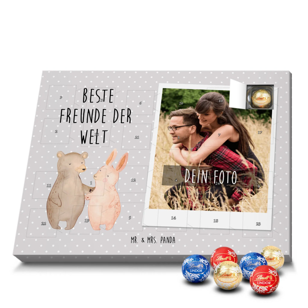 Personalisierter Kugel Markenschokolade Foto Adventskalender Hase Beste Freunde der Welt Personalisierter Kugel Markenschokolade Foto Adventskalender, für, Dankeschön, Geschenk, Schenken, Geburtstag, Geburtstagsgeschenk, Geschenkidee, Danke, Bedanken, Mitbringsel, Freude machen, Geschenktipp, Freunde, best friends, Freundschaft, Freundin, Freund, Clique, Kumpel, bae, bff