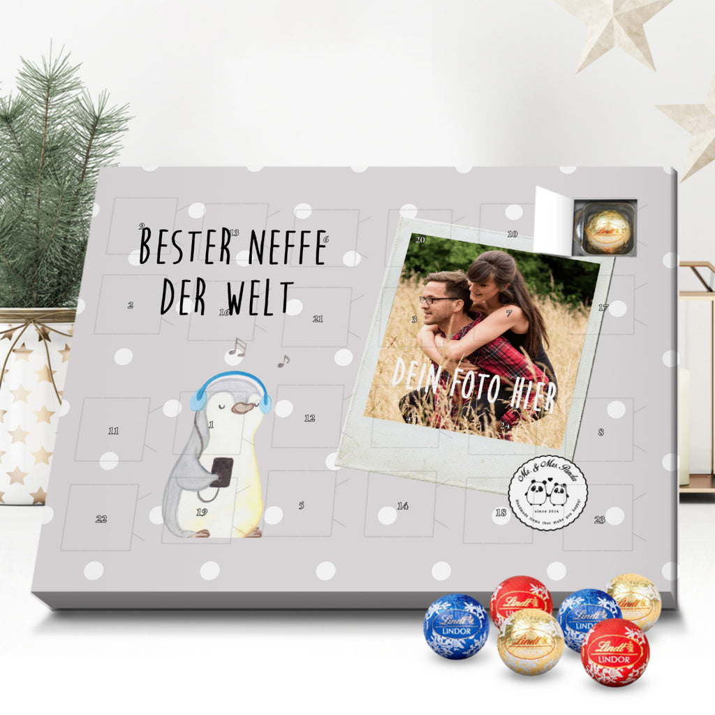 Personalisierter Kugel Markenschokolade Foto Adventskalender Pinguin Bester Neffe der Welt Personalisierter Kugel Markenschokolade Adventskalender, für, Dankeschön, Geschenk, Schenken, Geburtstag, Geburtstagsgeschenk, Geschenkidee, Danke, Bedanken, Mitbringsel, Freude machen, Geschenktipp, Neffe, Onkel, Tante, Patentante, Patentonkel, Patenkind, Taufe, Sohn der Schwester, Sohn des Bruders, Bester