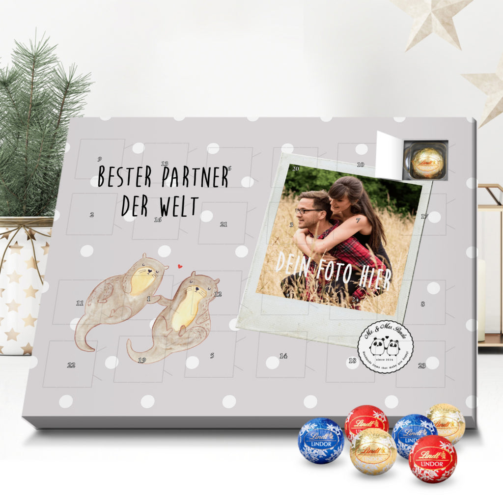 Personalisierter Kugel Markenschokolade Foto Adventskalender Otter Bester Partner der Welt Personalisierter Kugel Markenschokolade Adventskalender, für, Dankeschön, Geschenk, Schenken, Geburtstag, Geburtstagsgeschenk, Geschenkidee, Danke, Bedanken, Mitbringsel, Freude machen, Geschenktipp, Partner, Ehepartner, Mann, Frau, Ehefrau, Ehemann. Freundin, Freund, Lebensgefährte, Paar, Liebe