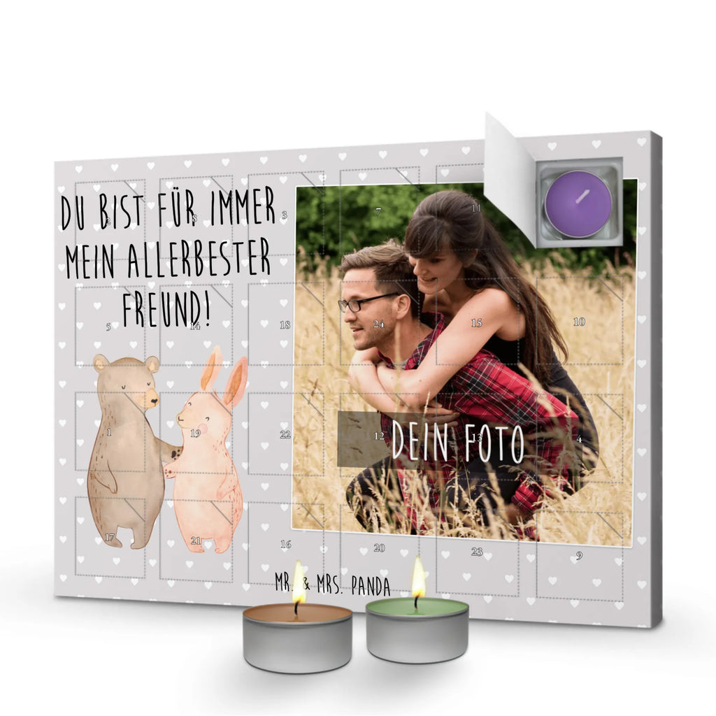 Personalisierter Duftkerzen Foto Adventskalender Bär und Hase Umarmen Personalisierter Duftkerzen Foto Adventskalender, Liebe, Partner, Freund, Freundin, Ehemann, Ehefrau, Heiraten, Verlobung, Heiratsantrag, Liebesgeschenk, Jahrestag, Hocheitstag, Freunde, bester Freund, Hase, Bär, Bärchen, best friends