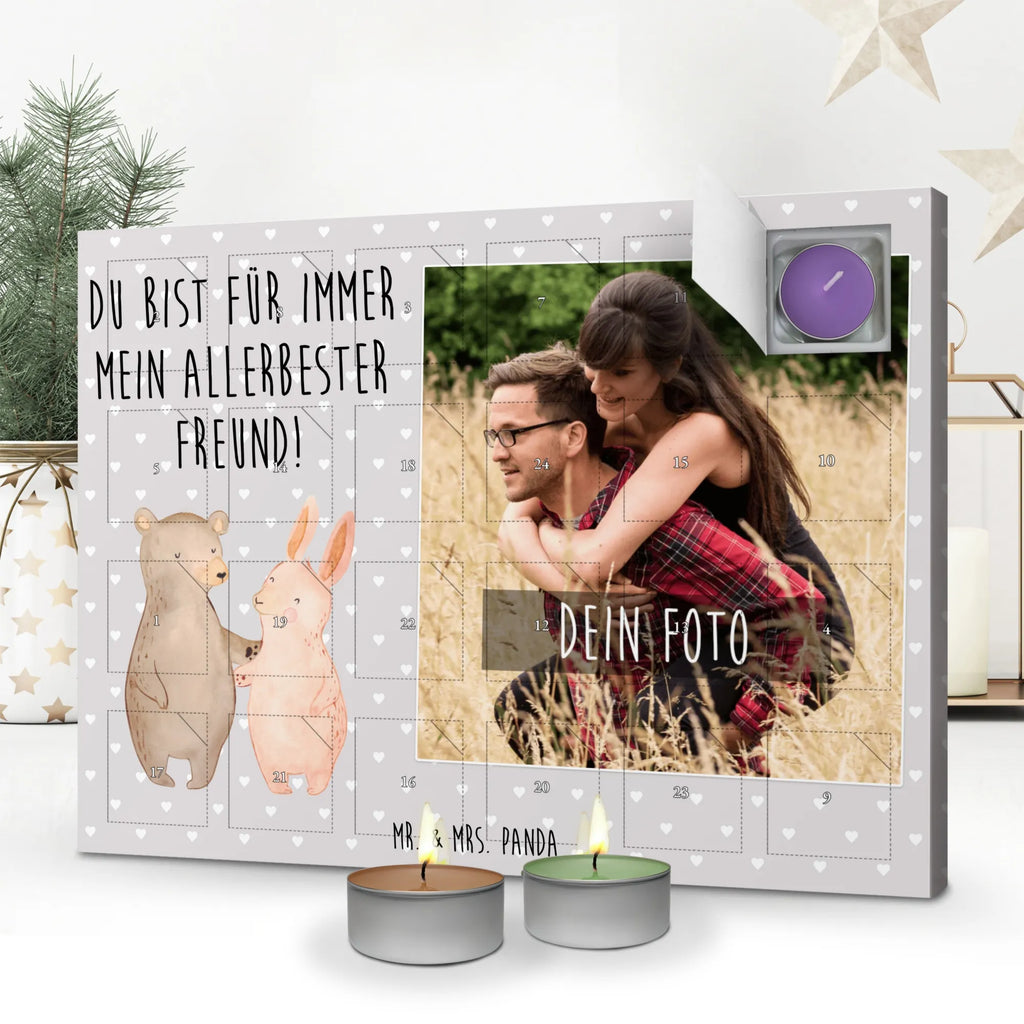 Personalisierter Duftkerzen Foto Adventskalender Bär und Hase Umarmen Personalisierter Duftkerzen Foto Adventskalender, Liebe, Partner, Freund, Freundin, Ehemann, Ehefrau, Heiraten, Verlobung, Heiratsantrag, Liebesgeschenk, Jahrestag, Hocheitstag, Freunde, bester Freund, Hase, Bär, Bärchen, best friends