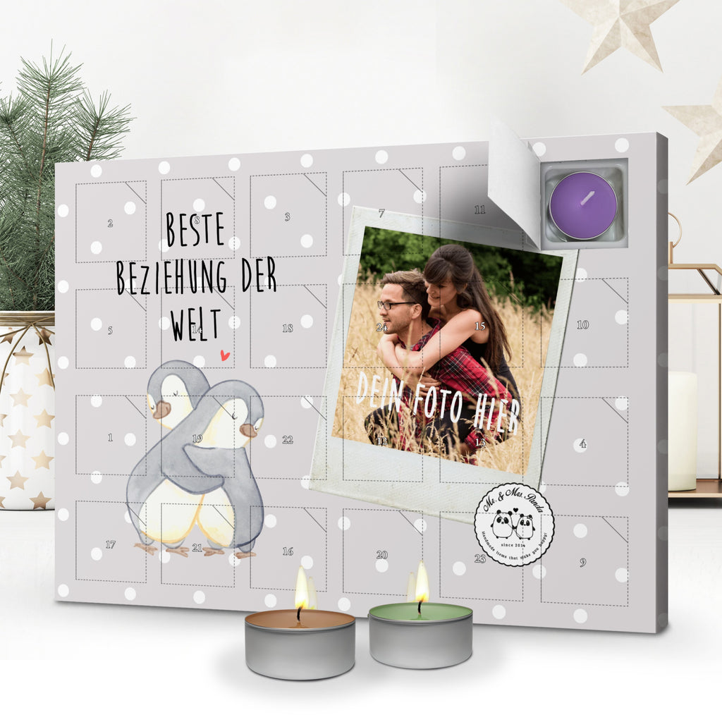 Personalisierter Duftkerzen Foto Adventskalender Pinguin Beste Beziehung der Welt Personalisierter Duftkerzen Adventskalender, für, Dankeschön, Geschenk, Schenken, Geburtstag, Geburtstagsgeschenk, Geschenkidee, Danke, Bedanken, Mitbringsel, Freude machen, Geschenktipp, Beziehung, Zusammen sein, Miteinander gehen, Liebe, Verlieb, Liebesgeschenk