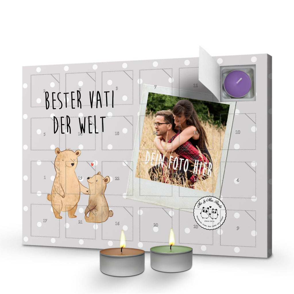 Personalisierter Duftkerzen Foto Adventskalender Bär Bester Vati der Welt Personalisierter Duftkerzen Adventskalender, für, Dankeschön, Geschenk, Schenken, Geburtstag, Geburtstagsgeschenk, Geschenkidee, Danke, Bedanken, Mitbringsel, Freude machen, Geschenktipp, Vater, Papa, Dad, Daddy, Paps, Papi, Vati, Eltern, Geschenk Vater, Mann, Familie, Bester, Kleinigkeit