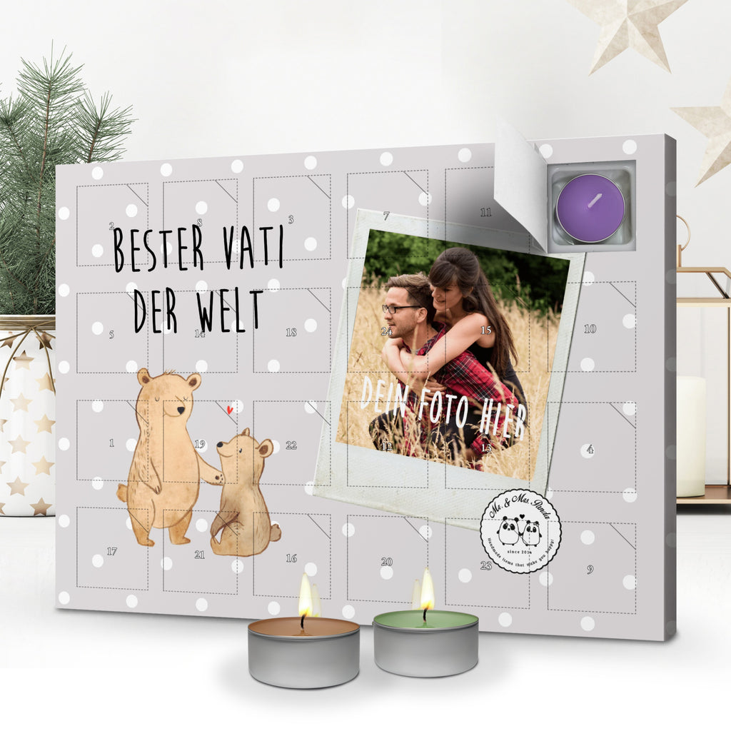 Personalisierter Duftkerzen Foto Adventskalender Bär Bester Vati der Welt Personalisierter Duftkerzen Adventskalender, für, Dankeschön, Geschenk, Schenken, Geburtstag, Geburtstagsgeschenk, Geschenkidee, Danke, Bedanken, Mitbringsel, Freude machen, Geschenktipp, Vater, Papa, Dad, Daddy, Paps, Papi, Vati, Eltern, Geschenk Vater, Mann, Familie, Bester, Kleinigkeit