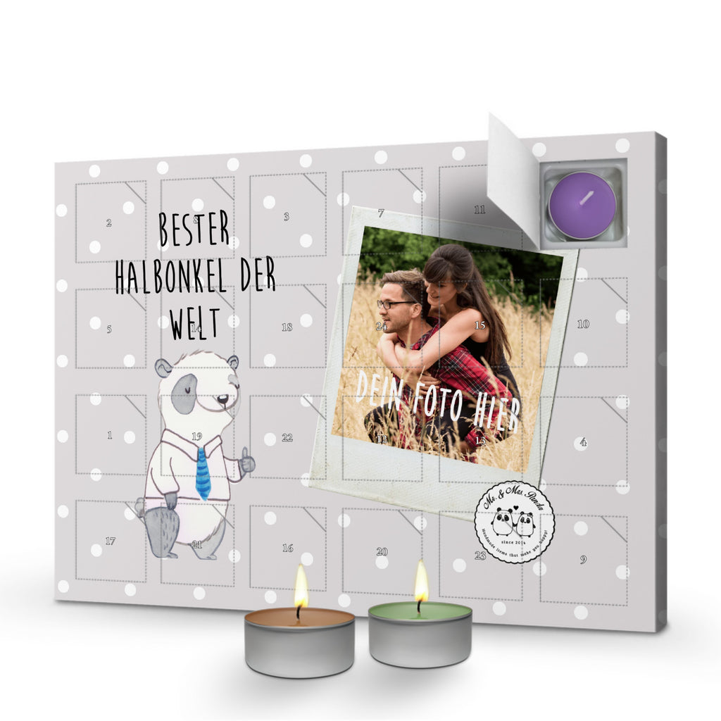 Personalisierter Duftkerzen Foto Adventskalender Panda Bester Halbonkel der Welt Personalisierter Duftkerzen Adventskalender, für, Dankeschön, Geschenk, Schenken, Geburtstag, Geburtstagsgeschenk, Geschenkidee, Danke, Bedanken, Mitbringsel, Freude machen, Geschenktipp, Onkel, bester Onkel, Halbonkel, Stiefonkel, Stief, Stiefgeschwister, Familie, Kleinigkeit