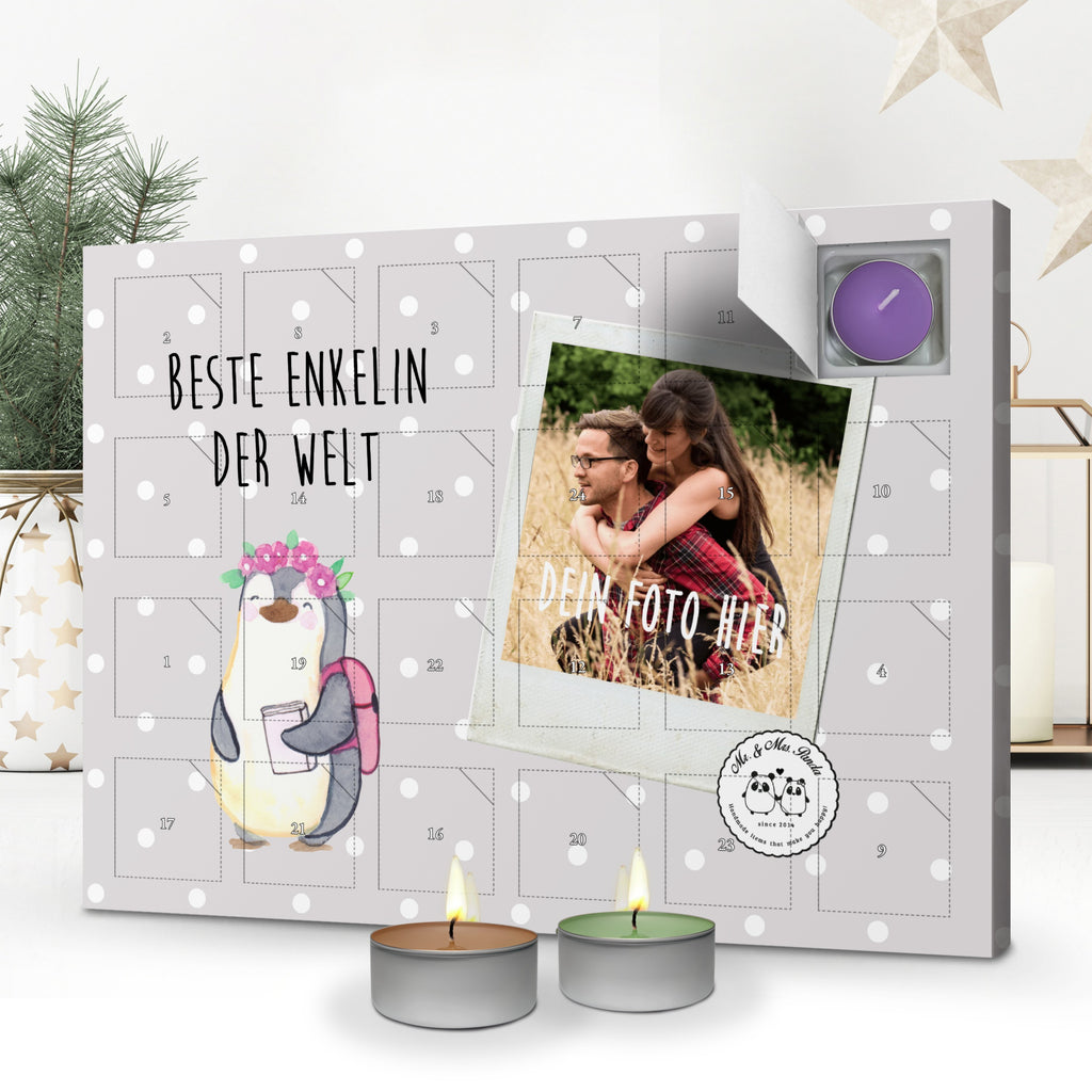 Personalisierter Duftkerzen Foto Adventskalender Pinguin Beste Enkelin der Welt Personalisierter Duftkerzen Adventskalender, für, Dankeschön, Geschenk, Schenken, Geburtstag, Geburtstagsgeschenk, Geschenkidee, Danke, Bedanken, Mitbringsel, Freude machen, Geschenktipp, Enkelin, Enkelkind, Enkeltochter, Oma, Opa, Kind von Tochter, Kind von Sohn, Großtochter, Taufe