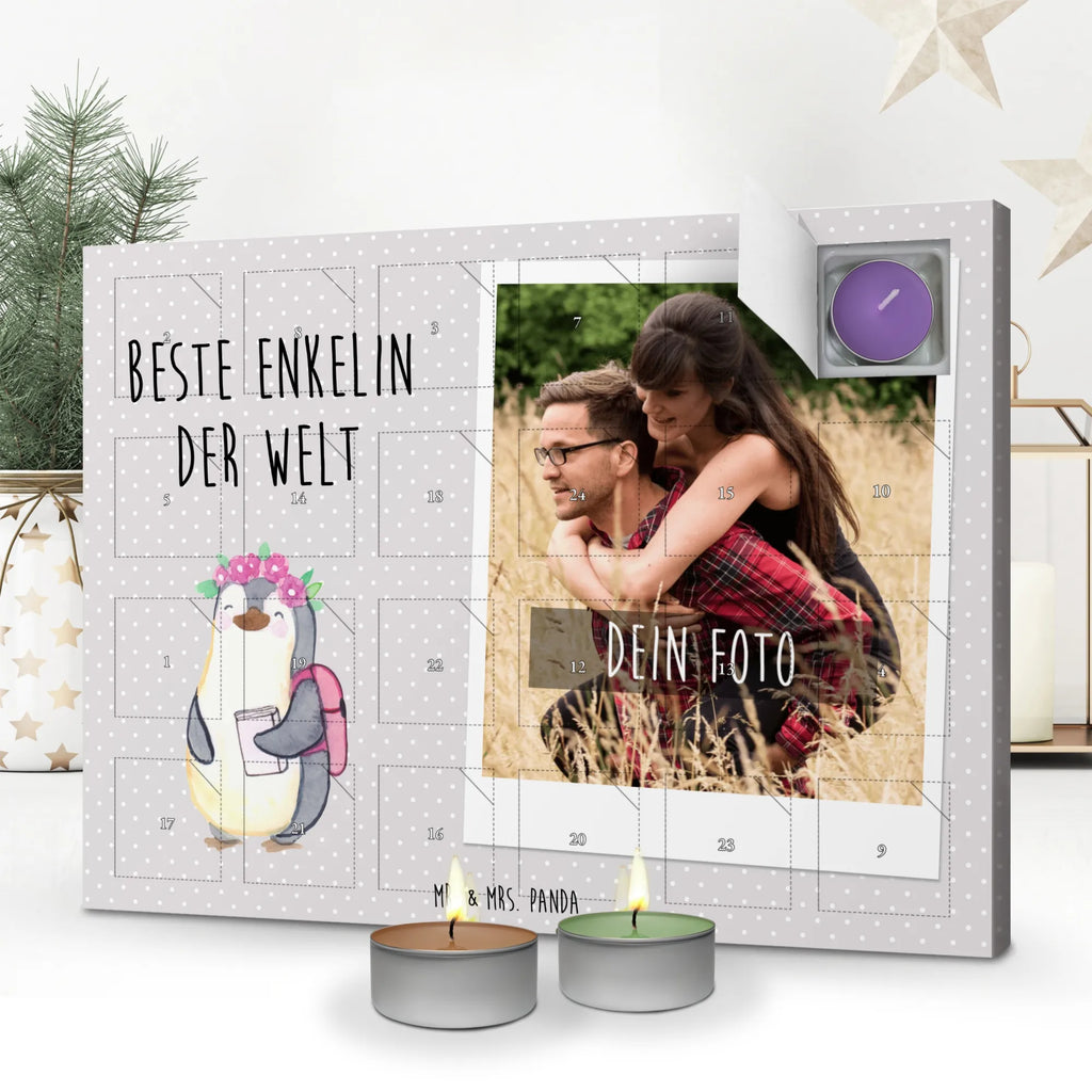 Personalisierter Duftkerzen Foto Adventskalender Pinguin Beste Enkelin der Welt Personalisierter Duftkerzen Foto Adventskalender, für, Dankeschön, Geschenk, Schenken, Geburtstag, Geburtstagsgeschenk, Geschenkidee, Danke, Bedanken, Mitbringsel, Freude machen, Geschenktipp, Enkelin, Enkelkind, Enkeltochter, Oma, Opa, Kind von Tochter, Kind von Sohn, Großtochter, Taufe