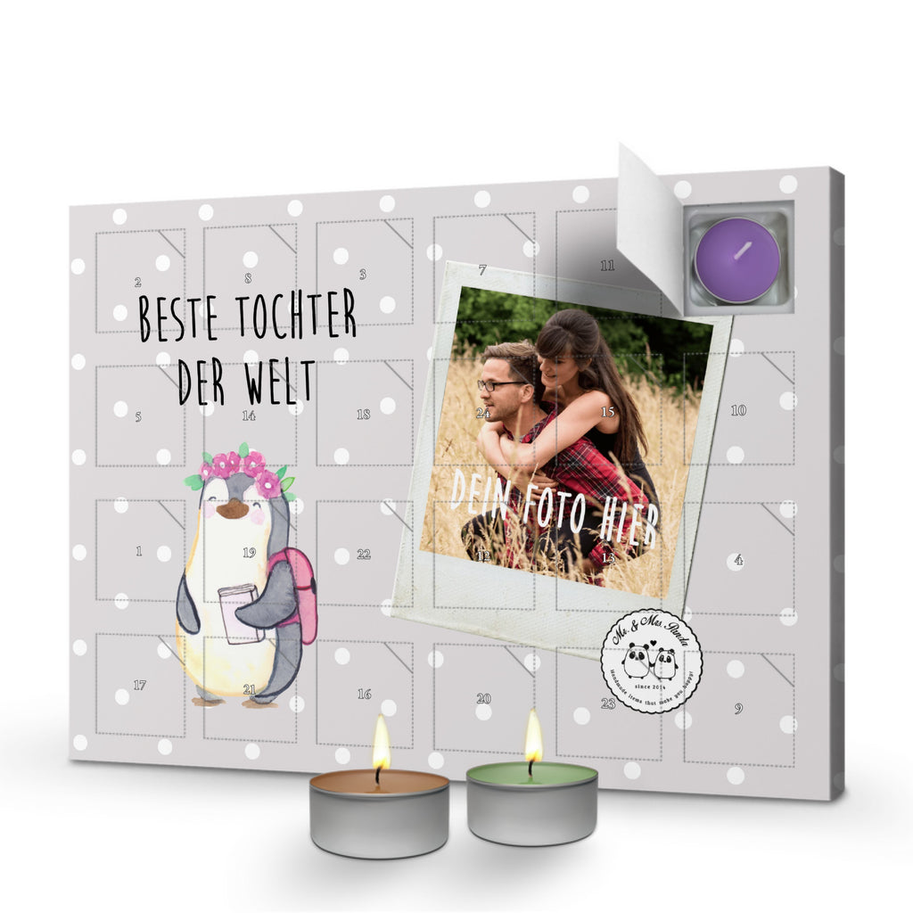 Personalisierter Duftkerzen Foto Adventskalender Pinguin Beste Tochter der Welt Personalisierter Duftkerzen Adventskalender, für, Dankeschön, Geschenk, Schenken, Geburtstag, Geburtstagsgeschenk, Geschenkidee, Danke, Bedanken, Mitbringsel, Freude machen, Geschenktipp, Tochter, Töchter, Töchterchen, Geburt, Kleine, Mutter, Vater, Kind, Kinder, Familie, Belohnung