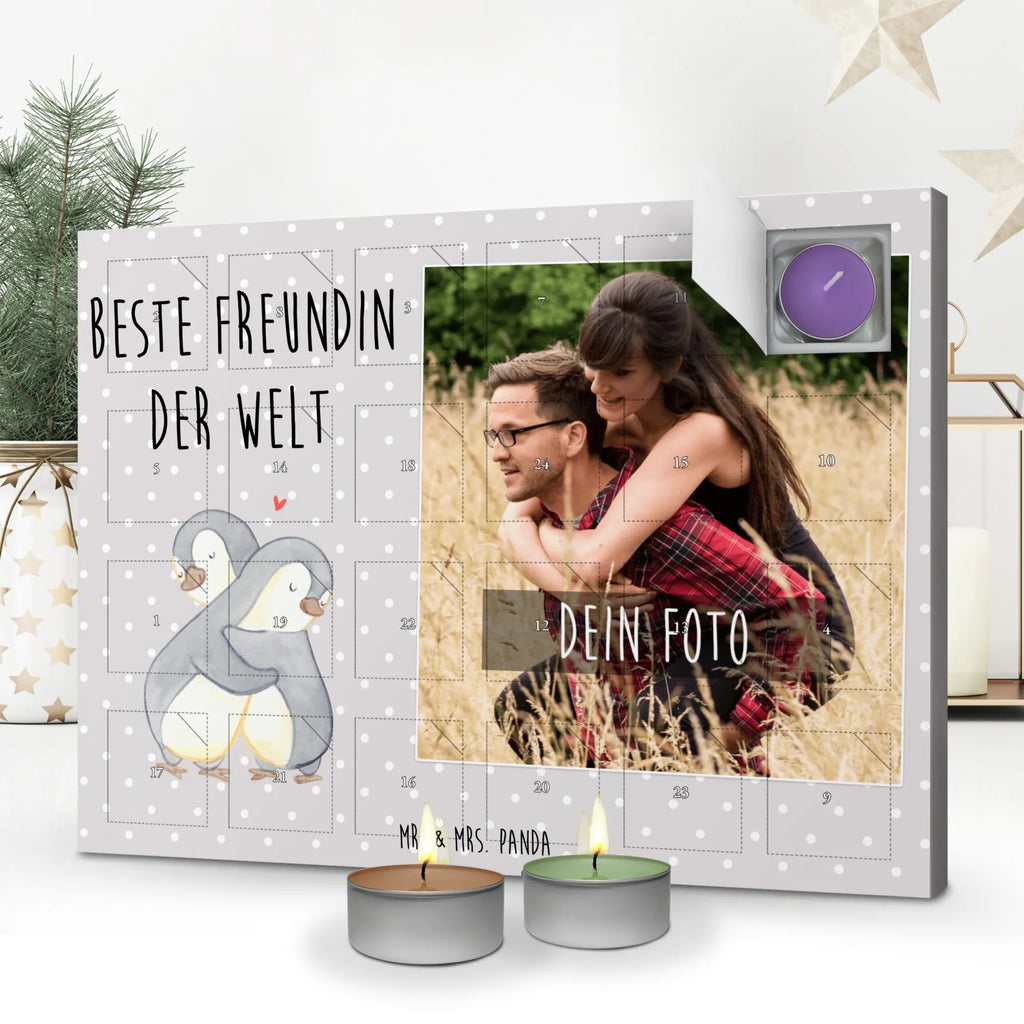 Personalisierter Duftkerzen Foto Adventskalender Pinguin Beste Freundin der Welt Personalisierter Duftkerzen Foto Adventskalender, für, Dankeschön, Geschenk, Schenken, Geburtstag, Geburtstagsgeschenk, Geschenkidee, Danke, Bedanken, Mitbringsel, Freude machen, Geschenktipp, Freundin, beste Freundin, Ehefrau, Frau, bae, bff, Freundinnen, Jahrestag, Freundschaft. Liebste, beste, Spruch