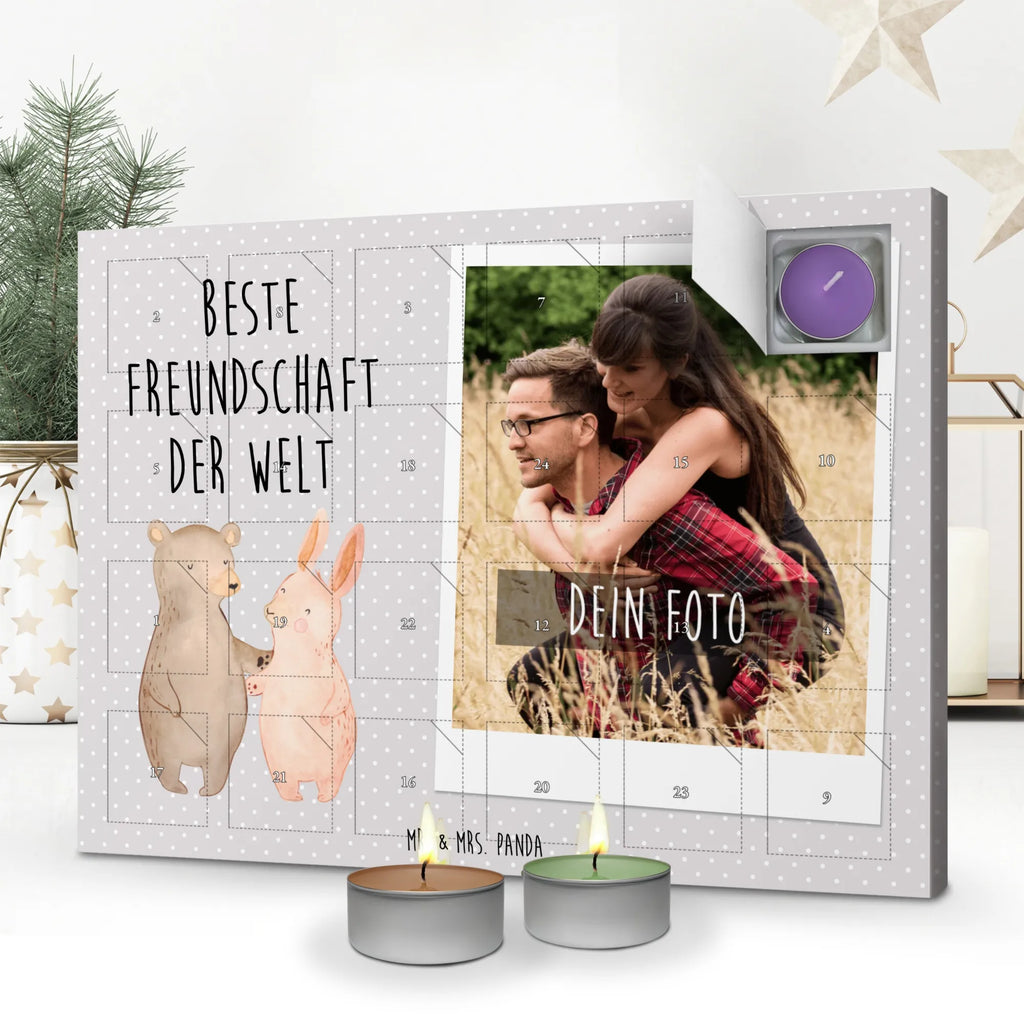 Personalisierter Duftkerzen Foto Adventskalender Hase Beste Freundschaft der Welt Personalisierter Duftkerzen Foto Adventskalender, für, Dankeschön, Geschenk, Schenken, Geburtstag, Geburtstagsgeschenk, Geschenkidee, Danke, Bedanken, Mitbringsel, Freude machen, Geschenktipp, Freundschaft, Freunde, Freunde fürs Leben, best friends, Freundin, Freund, Clique, Kumpel, bae, bff