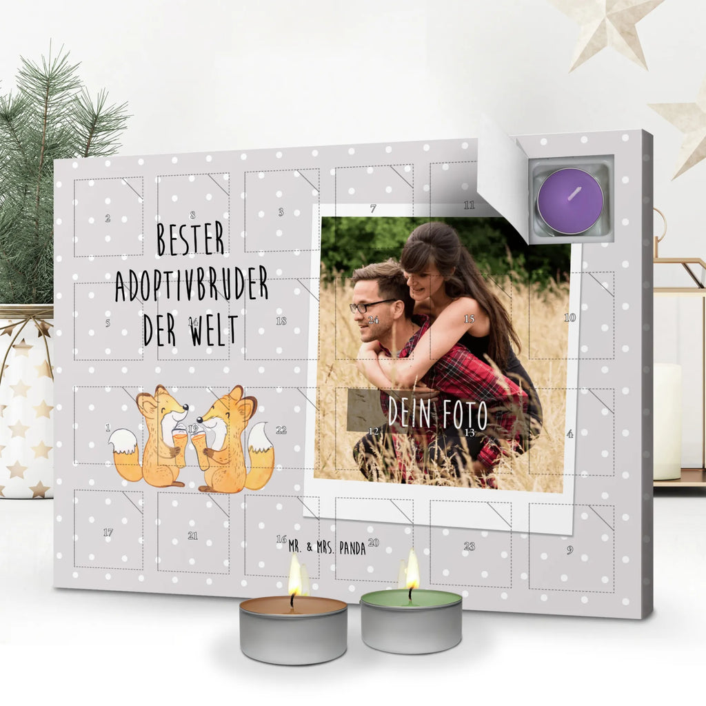 Personalisierter Duftkerzen Foto Adventskalender Fuchs Bester Adoptivbruder der Welt Personalisierter Duftkerzen Foto Adventskalender, für, Dankeschön, Geschenk, Schenken, Geburtstag, Geburtstagsgeschenk, Geschenkidee, Danke, Bedanken, Mitbringsel, Freude machen, Geschenktipp, Adoptivbruder, adoptiert, Bruder, Brudi, Geschwister, Bruderherz, Schwester, Familie, Kleinigkeit, Brother, Bester, Sohn