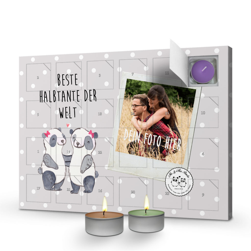 Personalisierter Duftkerzen Foto Adventskalender Panda Beste Halbtante der Welt Personalisierter Duftkerzen Adventskalender, für, Dankeschön, Geschenk, Schenken, Geburtstag, Geburtstagsgeschenk, Geschenkidee, Danke, Bedanken, Mitbringsel, Freude machen, Geschenktipp, Halbtante, Tante, beste Tante, Stieftante, Stief, Stiefgeschwister, Familie, Kleinigkeit