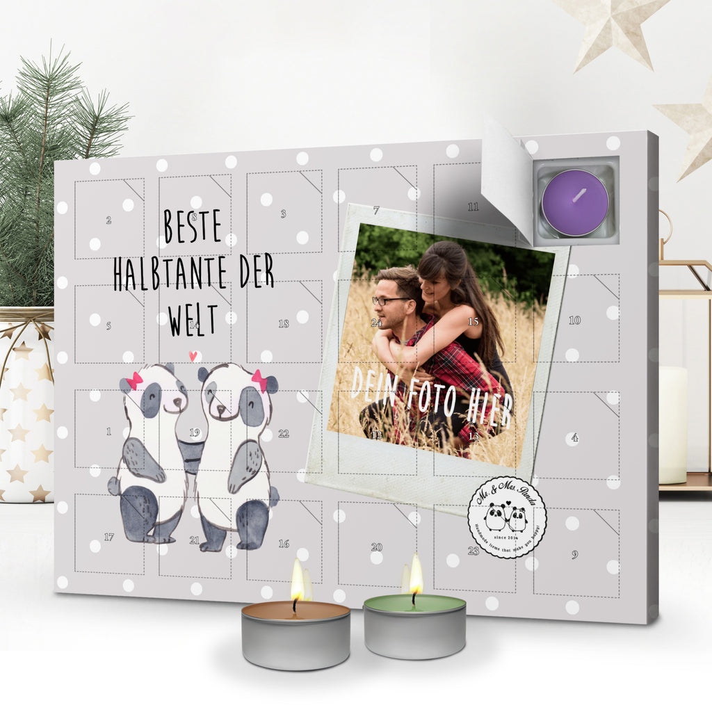 Personalisierter Duftkerzen Foto Adventskalender Panda Beste Halbtante der Welt Personalisierter Duftkerzen Adventskalender, für, Dankeschön, Geschenk, Schenken, Geburtstag, Geburtstagsgeschenk, Geschenkidee, Danke, Bedanken, Mitbringsel, Freude machen, Geschenktipp, Halbtante, Tante, beste Tante, Stieftante, Stief, Stiefgeschwister, Familie, Kleinigkeit