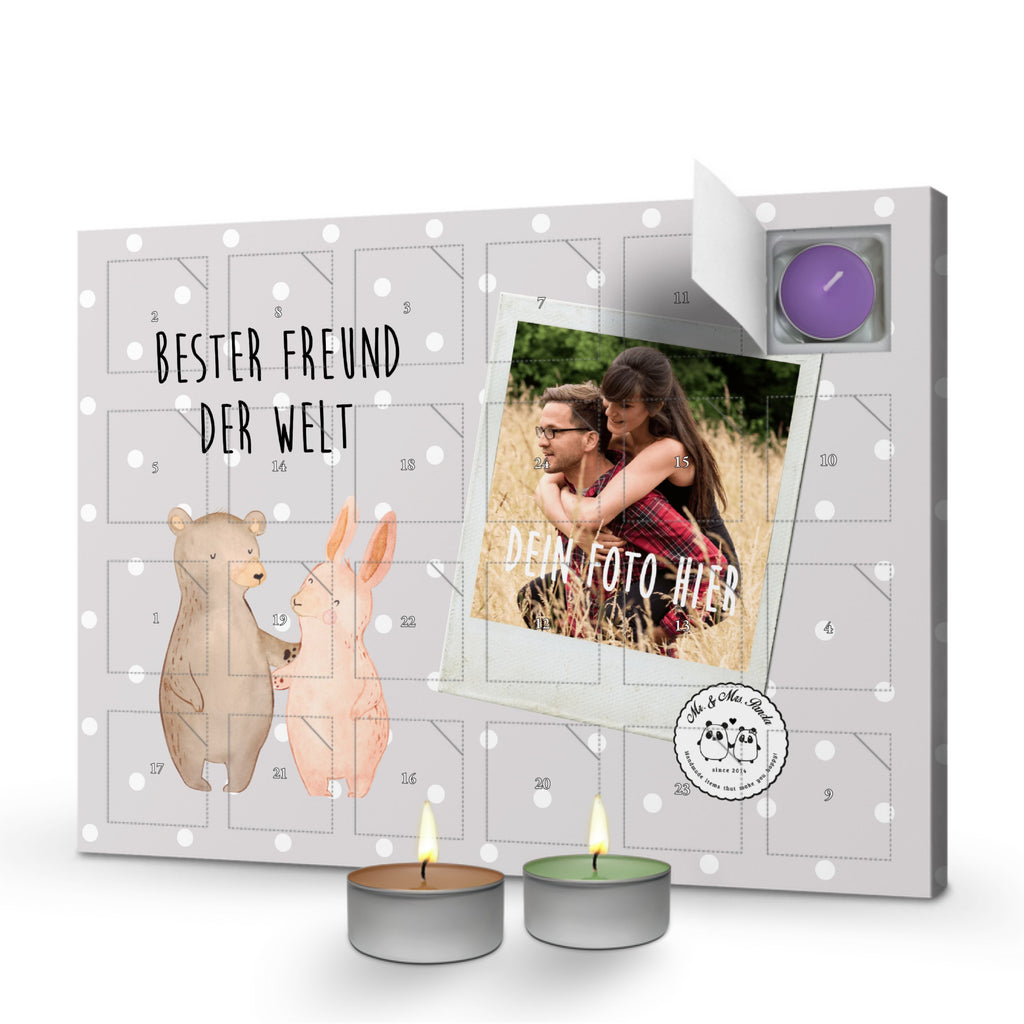 Personalisierter Duftkerzen Foto Adventskalender Hase Bester Freund der Welt Personalisierter Duftkerzen Adventskalender, für, Dankeschön, Geschenk, Schenken, Geburtstag, Geburtstagsgeschenk, Geschenkidee, Danke, Bedanken, Mitbringsel, Freude machen, Geschenktipp, Freund, Mann, Ehemann, Kumpel, Bro, Lebensgefährte, Partner, Lieblingsmensch, Liebe, Herz, Love