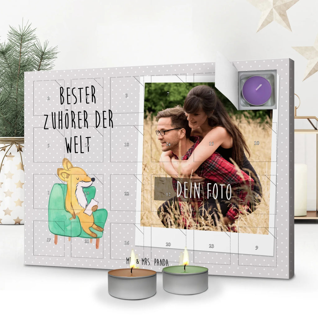 Personalisierter Duftkerzen Foto Adventskalender Fuchs Bester Zuhörer der Welt Personalisierter Duftkerzen Foto Adventskalender, für, Dankeschön, Geschenk, Schenken, Geburtstag, Geburtstagsgeschenk, Geschenkidee, Danke, Bedanken, Mitbringsel, Freude machen, Geschenktipp, Zuhörer, Freund, Freundin, offenes Ohr, Hilfsbereit, Hilfe