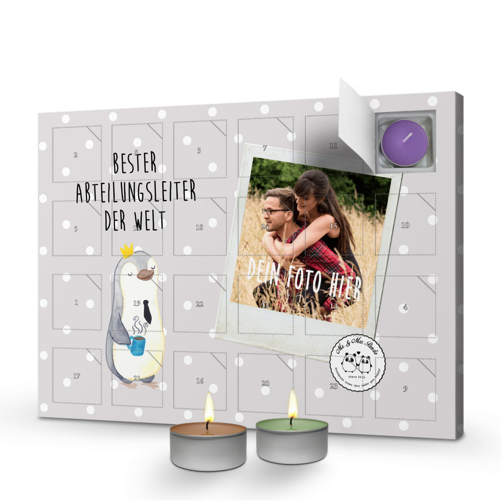 Personalisierter Duftkerzen Foto Adventskalender Pinguin Bester Abteilungsleiter der Welt Personalisierter Duftkerzen Adventskalender, für, Dankeschön, Geschenk, Schenken, Geburtstag, Geburtstagsgeschenk, Geschenkidee, Danke, Bedanken, Mitbringsel, Freude machen, Geschenktipp, Abteilungsleiter, Leiter, Geschäftsführer, Vorgesetzter, Kollege, Arbeit, Büro, Abschiedsgeschenk, Ruhestand, Abschied, Chef