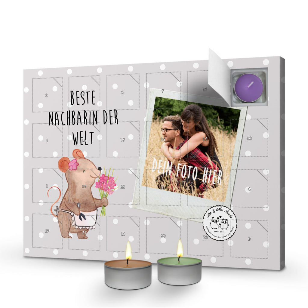 Personalisierter Duftkerzen Foto Adventskalender Maus Beste Nachbarin der Welt Personalisierter Duftkerzen Adventskalender, für, Dankeschön, Geschenk, Schenken, Geburtstag, Geburtstagsgeschenk, Geschenkidee, Danke, Bedanken, Mitbringsel, Freude machen, Geschenktipp, Nachbarin, Nachbarn, Nachbarschaft, Freundin, Angrenzer, Anwohnerin, Bewohnerin, Freundschaft