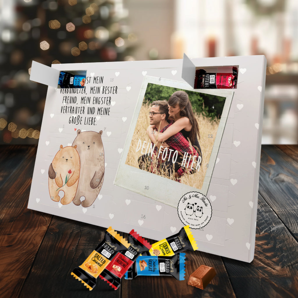 Personalisierter Markenschokolade Foto Adventskalender Bären Liebe Personalisierter Adventskalender, Liebe, Partner, Freund, Freundin, Ehemann, Ehefrau, Heiraten, Verlobung, Heiratsantrag, Liebesgeschenk, Jahrestag, Hocheitstag, Verliebt, Verlobt, Verheiratet, Geschenk Freundin, Geschenk Freund, Liebesbeweis, Hochzeitstag, Geschenk Hochzeit, Bären, Bärchen, Bär