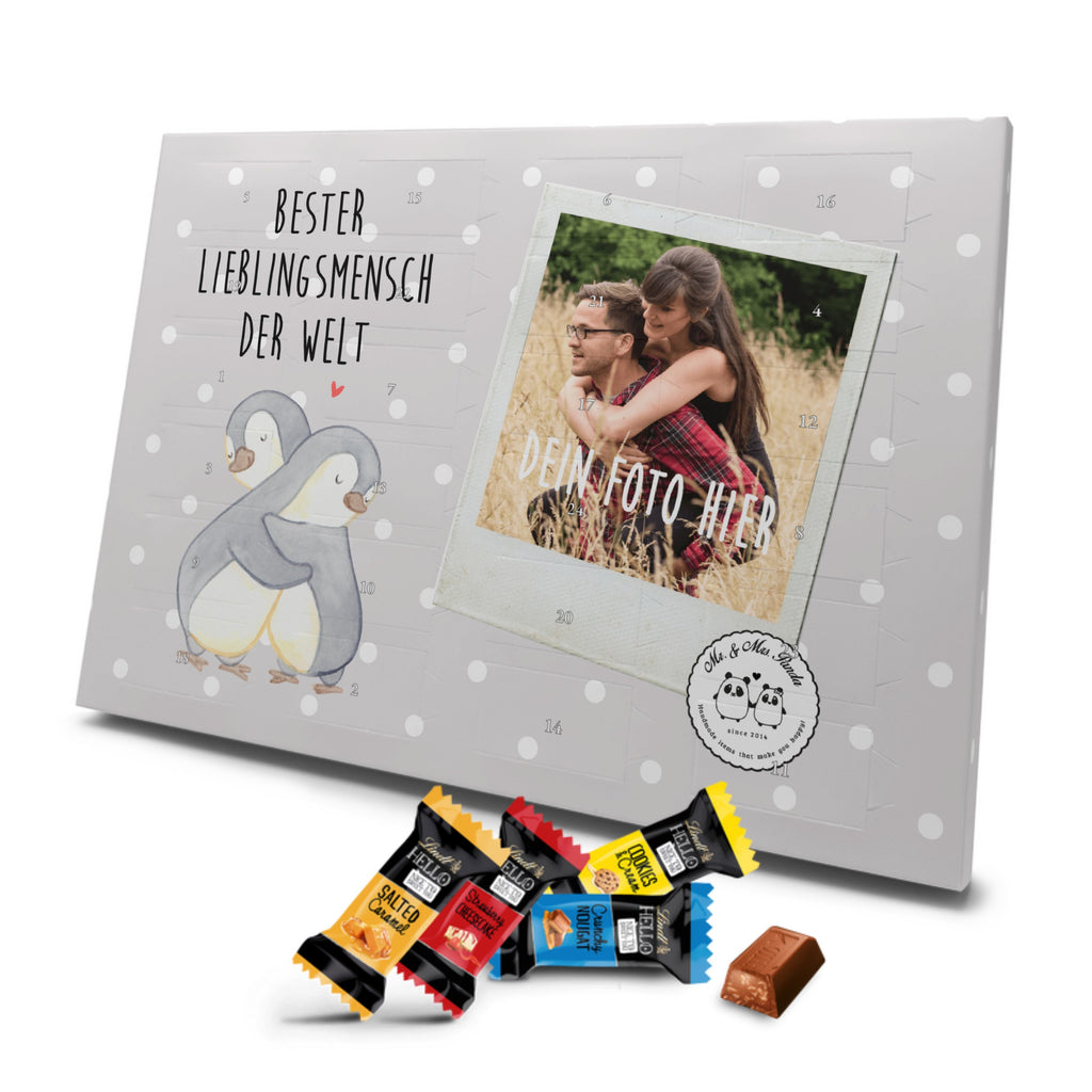 Personalisierter Markenschokolade Foto Adventskalender Pinguin Bester Lieblingsmensch der Welt Personalisierter Adventskalender, für, Dankeschön, Geschenk, Schenken, Geburtstag, Geburtstagsgeschenk, Geschenkidee, Danke, Bedanken, Mitbringsel, Freude machen, Geschenktipp, Lieblingsmensch, Lieblings Mensch, Liebling, Partner, Bae, beste Freundin, Freund, Liebe, Herz, Love, Mama, Papa, Familie