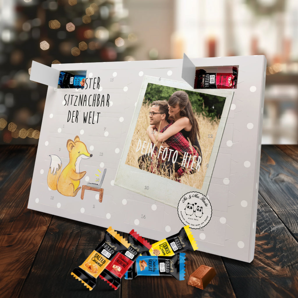 Personalisierter Markenschokolade Foto Adventskalender Fuchs Bester Sitznachbar der Welt Personalisierter Adventskalender, für, Dankeschön, Geschenk, Schenken, Geburtstag, Geburtstagsgeschenk, Geschenkidee, Danke, Bedanken, Mitbringsel, Freude machen, Geschenktipp, Sitznachbar, Stuhlnachbar, Nachbar, Uni, Universität, Seminar, Kommilitone, Tischnachbar, Schule, Mitschüler, Mitstudent, Hochschule