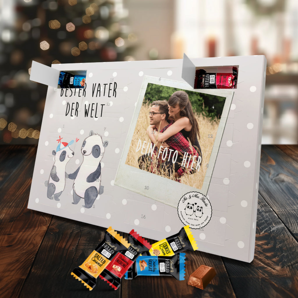 Personalisierter Markenschokolade Foto Adventskalender Panda Bester Vater der Welt Personalisierter Adventskalender, für, Dankeschön, Geschenk, Schenken, Geburtstag, Geburtstagsgeschenk, Geschenkidee, Danke, Bedanken, Mitbringsel, Freude machen, Geschenktipp, Vater, Papa, Dad, Daddy, Paps, Papi, Vati, Eltern, Geschenk Vater, Mann, Familie, Bester, Kleinigkeit