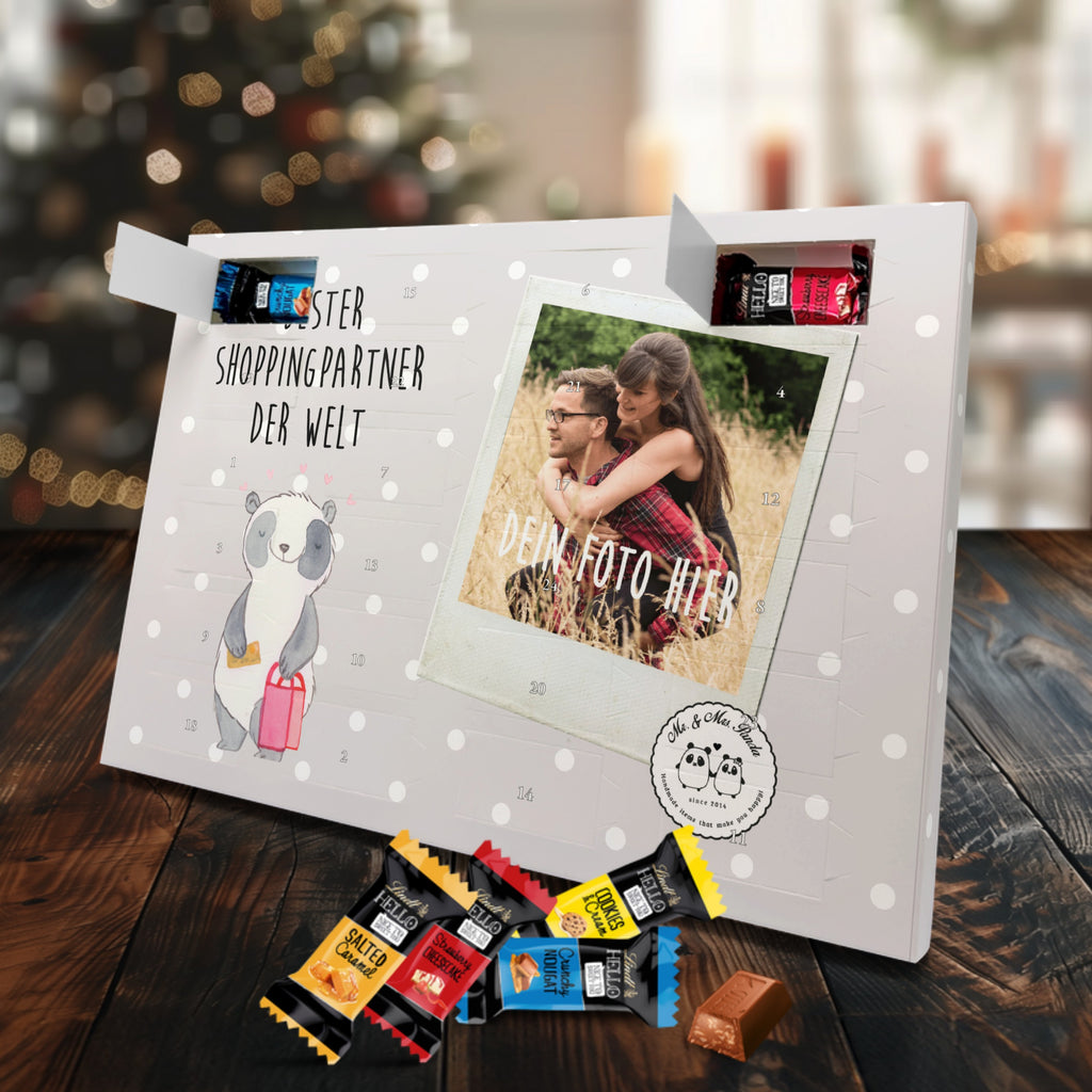 Personalisierter Markenschokolade Foto Adventskalender Panda Bester Shoppingpartner der Welt Personalisierter Adventskalender, für, Dankeschön, Geschenk, Schenken, Geburtstag, Geburtstagsgeschenk, Geschenkidee, Danke, Bedanken, Mitbringsel, Freude machen, Geschenktipp, Shoppingpartner, Shoppen, Begleitung, Partner, Freundin, Freund, bff, Shopping, Einkaufen, Shopping-Queen, Queen, Bester