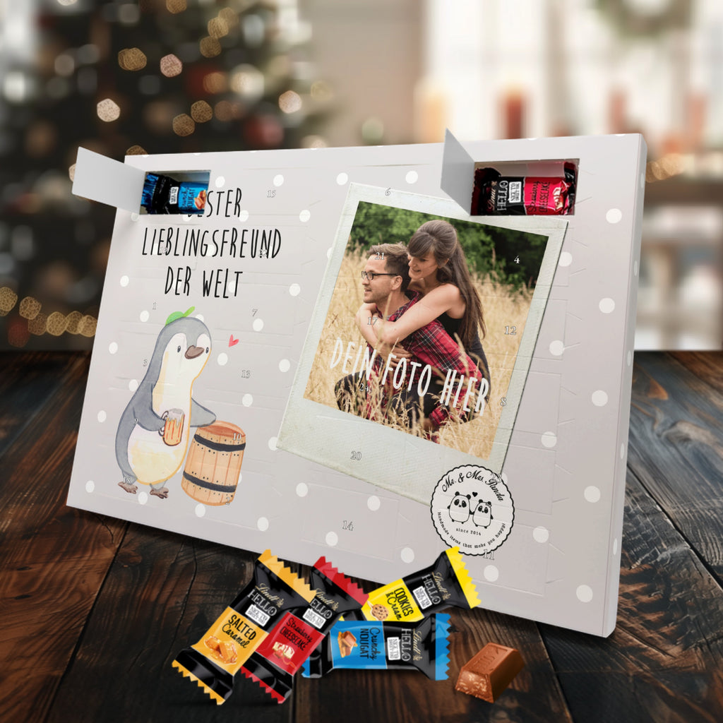 Personalisierter Markenschokolade Foto Adventskalender Pinguin Bester Lieblingsfreund der Welt Personalisierter Adventskalender, für, Dankeschön, Geschenk, Schenken, Geburtstag, Geburtstagsgeschenk, Geschenkidee, Danke, Bedanken, Mitbringsel, Freude machen, Geschenktipp, Lieblingsfreund, Freund, Partner, Lieblingsmensch, Lieblings Mensch, Liebling, Bae, bester Freund, Liebe, Herz, Love