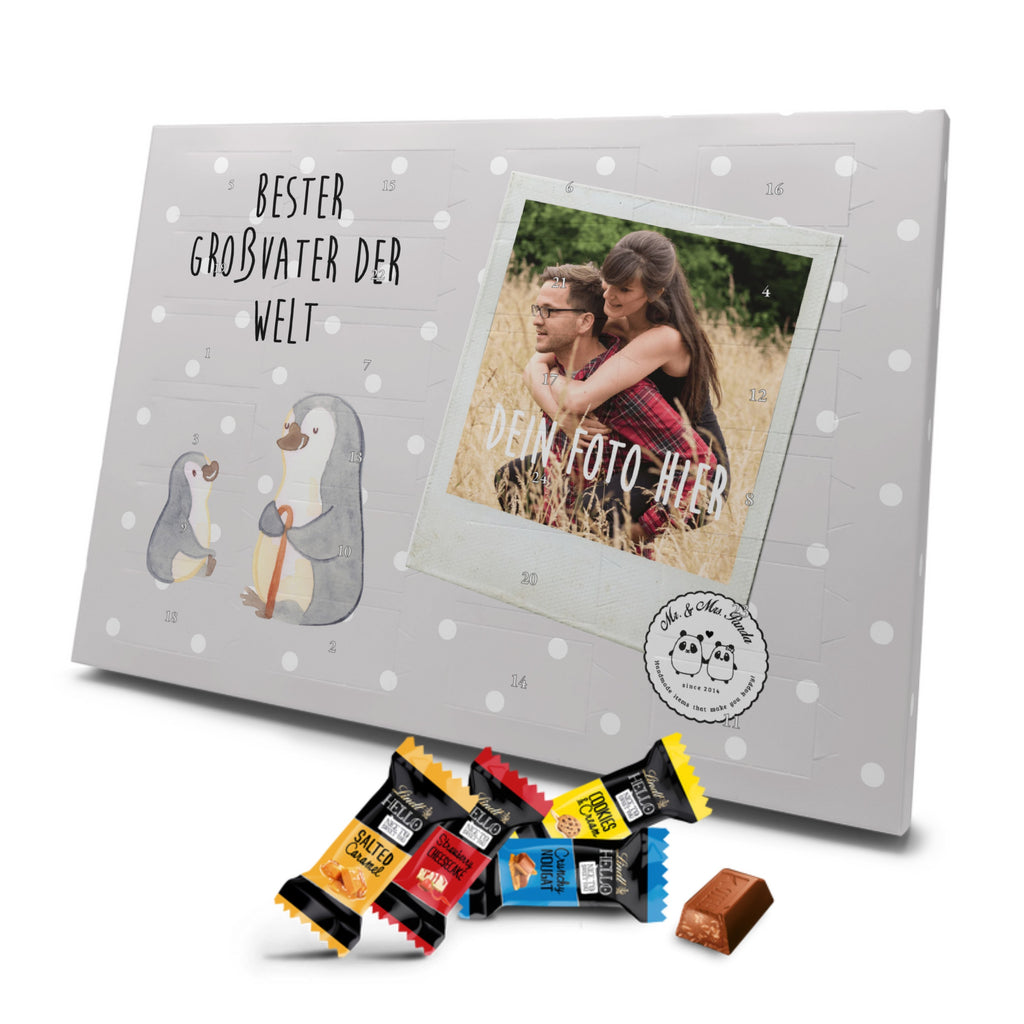 Personalisierter Markenschokolade Foto Adventskalender Pinguin Bester Großvater der Welt Personalisierter Adventskalender, für, Dankeschön, Geschenk, Schenken, Geburtstag, Geburtstagsgeschenk, Geschenkidee, Danke, Bedanken, Mitbringsel, Freude machen, Geschenktipp, Großvater, Grossvater, Opa, Opi. Großpapa, Großeltern, Enkel, Enkelin, Enkelkind, Kleinigkeit, Oppa, Oppi, Bester