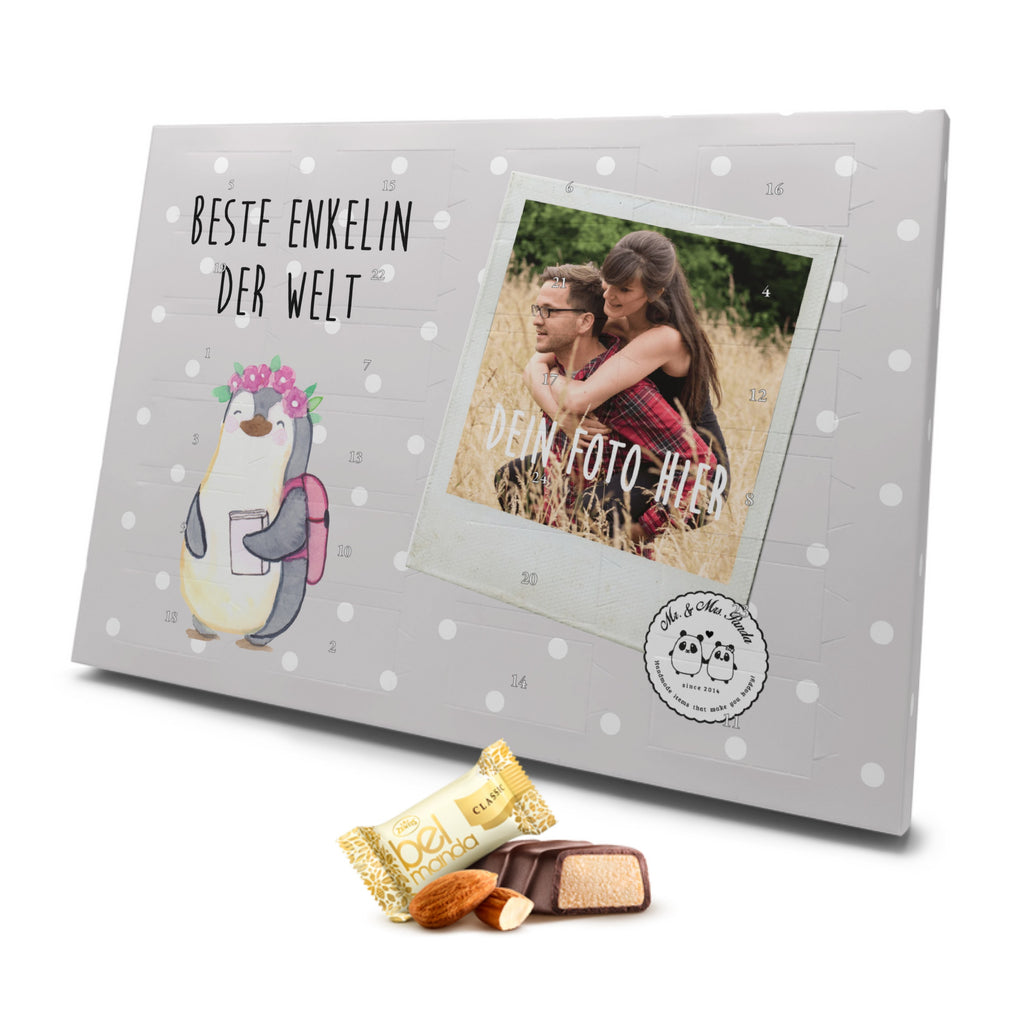 Personalisierter Marzipan Foto Adventskalender Pinguin Beste Enkelin der Welt Personalisierter Marzipan Adventskalender, für, Dankeschön, Geschenk, Schenken, Geburtstag, Geburtstagsgeschenk, Geschenkidee, Danke, Bedanken, Mitbringsel, Freude machen, Geschenktipp, Enkelin, Enkelkind, Enkeltochter, Oma, Opa, Kind von Tochter, Kind von Sohn, Großtochter, Taufe