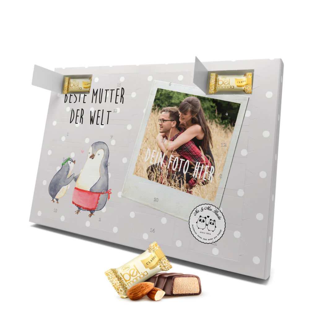 Personalisierter Marzipan Foto Adventskalender Pinguin Beste Mutter der Welt Personalisierter Marzipan Adventskalender, für, Dankeschön, Geschenk, Schenken, Geburtstag, Geburtstagsgeschenk, Geschenkidee, Danke, Bedanken, Mitbringsel, Freude machen, Geschenktipp, Mama, Mami, Mutter, Muttertag, Mutti, Ma, Tochter, Sohn, Beste Mama, Beste, Supermama