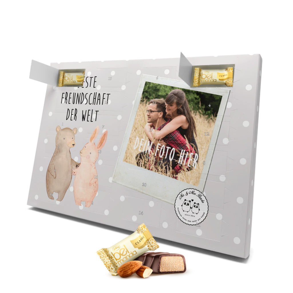 Personalisierter Marzipan Foto Adventskalender Hase Beste Freundschaft der Welt Personalisierter Marzipan Adventskalender, für, Dankeschön, Geschenk, Schenken, Geburtstag, Geburtstagsgeschenk, Geschenkidee, Danke, Bedanken, Mitbringsel, Freude machen, Geschenktipp, Freundschaft, Freunde, Freunde fürs Leben, best friends, Freundin, Freund, Clique, Kumpel, bae, bff