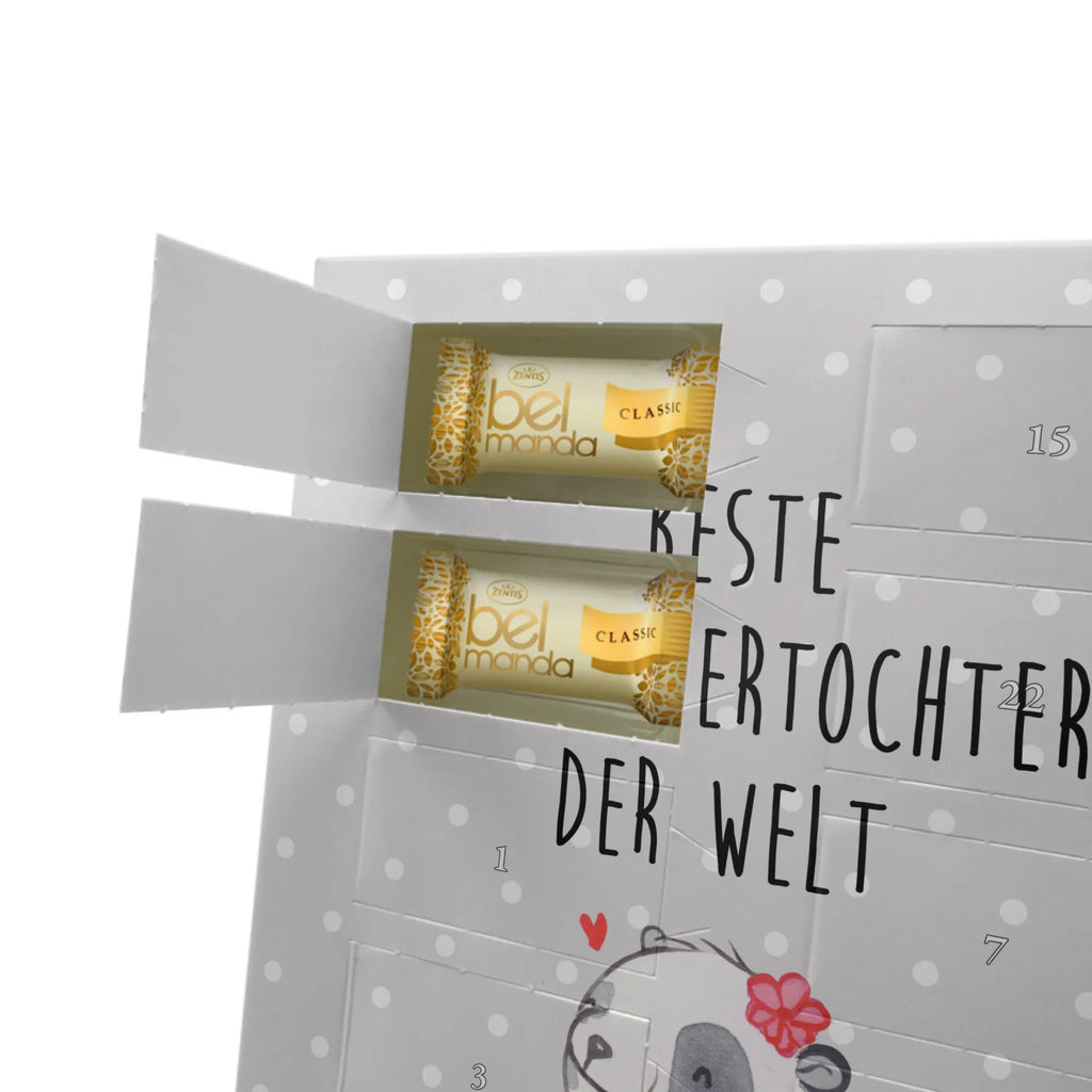 Personalisierter Marzipan Foto Adventskalender Panda Beste Schwiegertochter der Welt Personalisierter Marzipan Foto Adventskalender, für, Dankeschön, Geschenk, Schenken, Geburtstag, Geburtstagsgeschenk, Geschenkidee, Danke, Bedanken, Mitbringsel, Freude machen, Geschenktipp, Schwiegertochter, Tochter, Ehefrau des Sohns, Frau, angeheiratet, Hochzeit