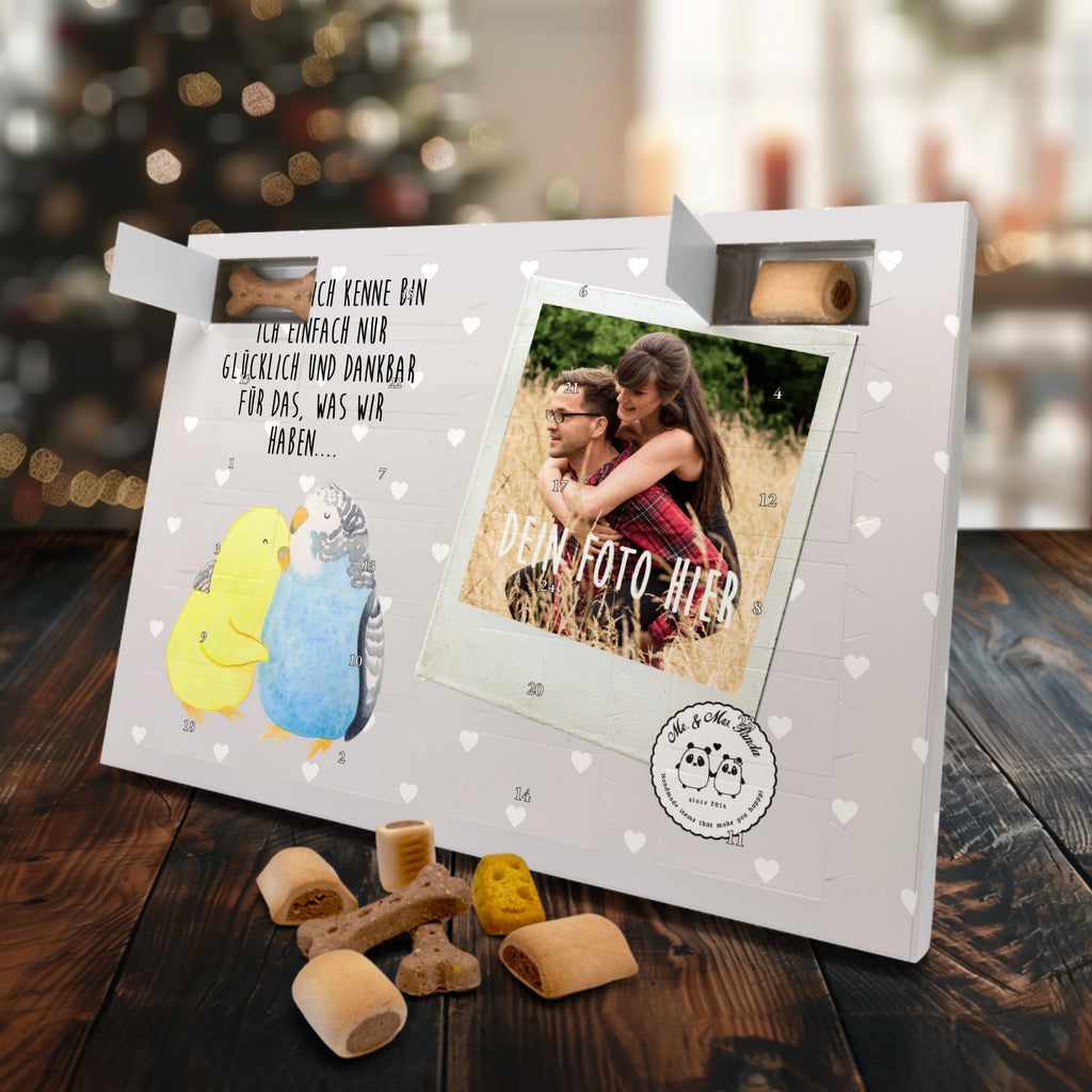 Personalisierter Hunde Foto Adventskalender Wellensittich Liebe Hunde Adventskalender, Liebe, Partner, Freund, Freundin, Ehemann, Ehefrau, Heiraten, Verlobung, Heiratsantrag, Liebesgeschenk, Jahrestag, Hocheitstag, Vögel, Wellensittich, Nähe, Kuscheln, Vertrauen