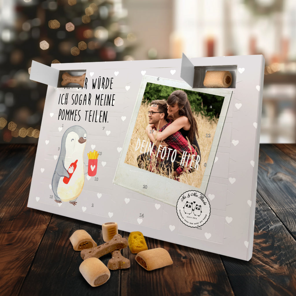 Personalisierter Hunde Foto Adventskalender Pinguin Pommes Hunde Adventskalender, Liebe, Partner, Freund, Freundin, Ehemann, Ehefrau, Heiraten, Verlobung, Heiratsantrag, Liebesgeschenk, Jahrestag, Hocheitstag, Valentinstag, Geschenk für Frauen, Hochzeitstag, Mitbringsel, Geschenk für Freundin, Geschenk für Partner, Liebesbeweis, für Männer, für Ehemann